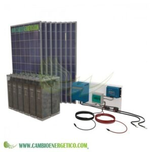 KIT SOLAR AISLADA 12000/6000 W/DIA OPZS, LUCES, PC, TV, LAVADORA, DEPURADORA, BOMBA DE PRESIÓN, BOMBA DE AGUA.